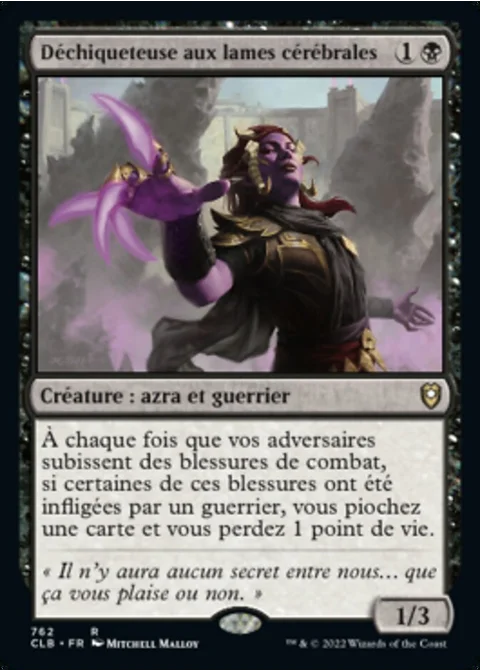 Déchiqueteuse aux lames cérébrales