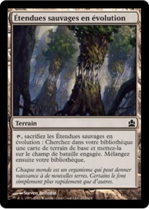 Étendues sauvages en évolution