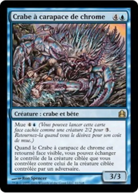 Crabe à carapace de chrome