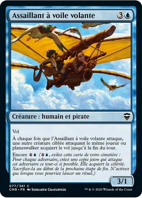 Assaillant à voile volante