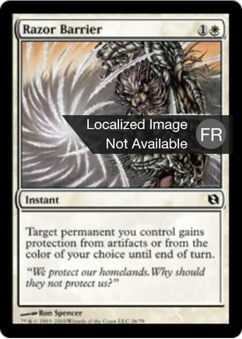 Barrière de rasoirs