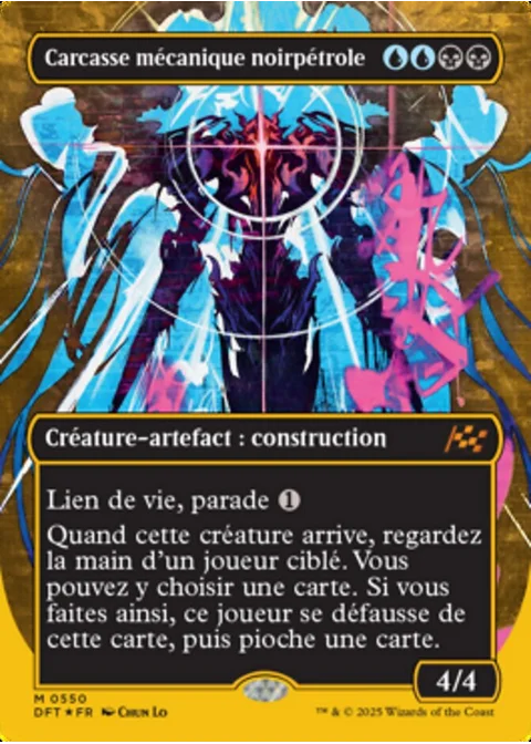 Carcasse mécanique noirpétrole