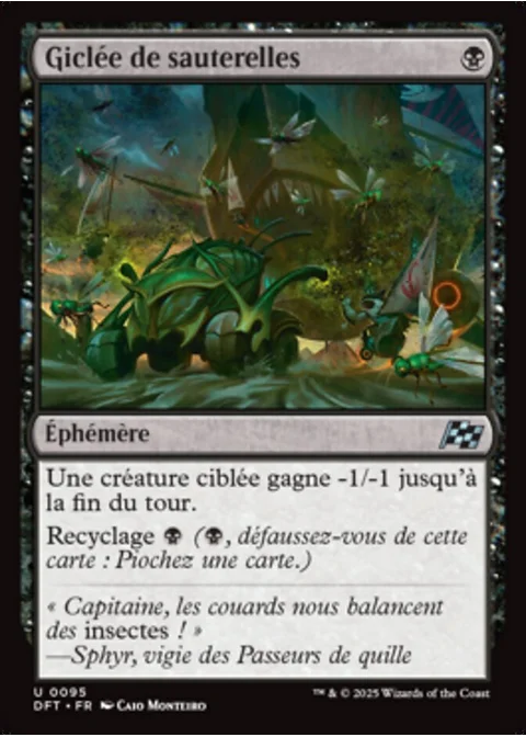 Giclée de sauterelles