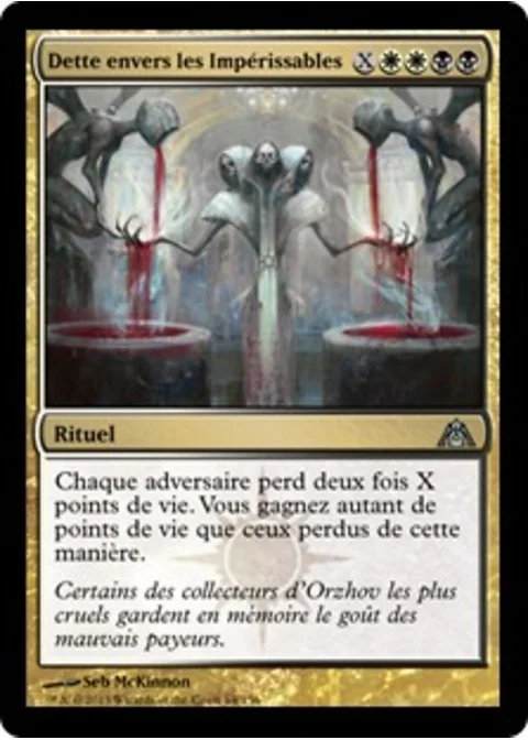 Dette envers les Impérissables