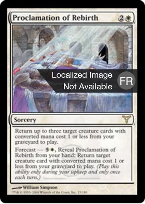 Proclamation de renouveau