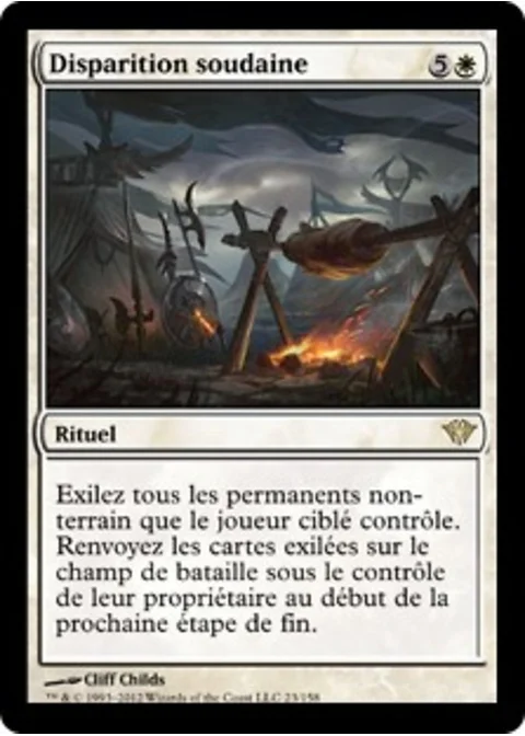 Disparition soudaine