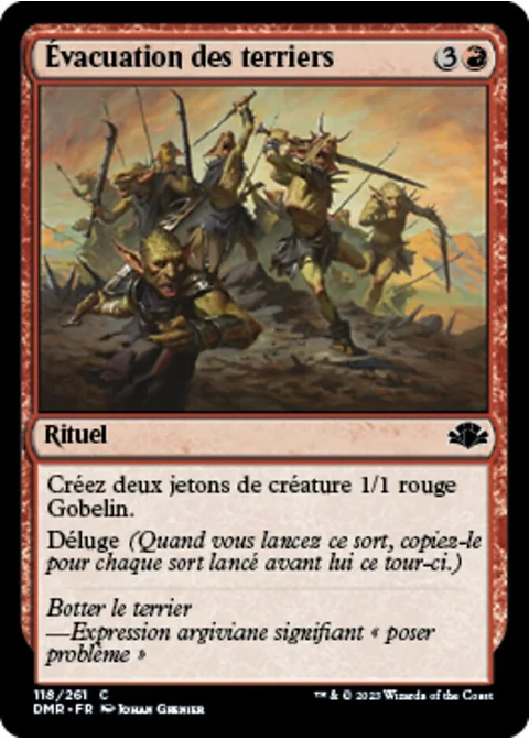 Évacuation des terriers