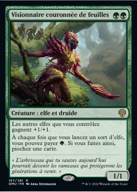 Visionnaire couronnée de feuilles