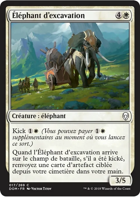 Éléphant d'excavation