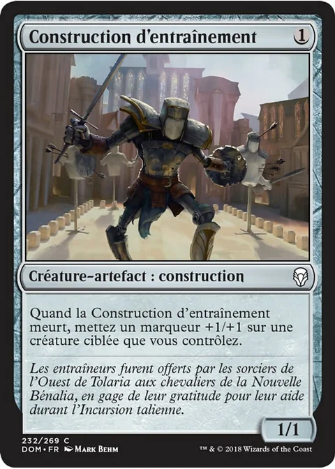 Construction d'entraînement