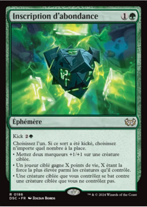 Inscription d'abondance