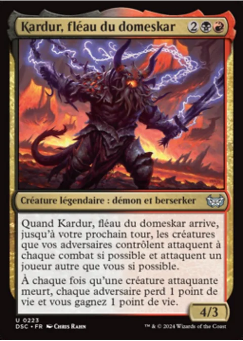 Kardur, fléau du domeskar