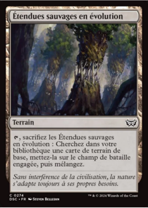 Étendues sauvages en évolution