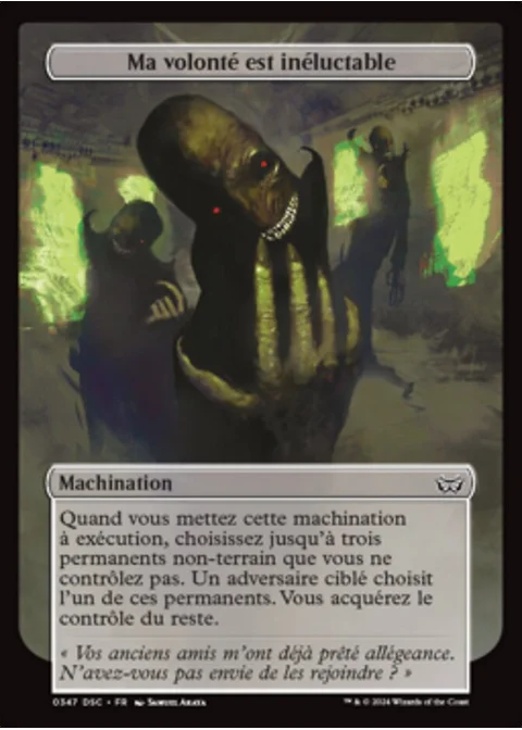 Ma volonté est inéluctable