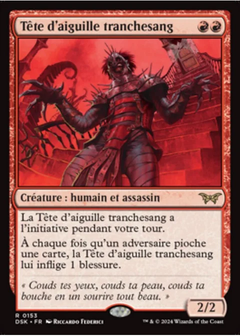 Tête d'aiguille tranchesang