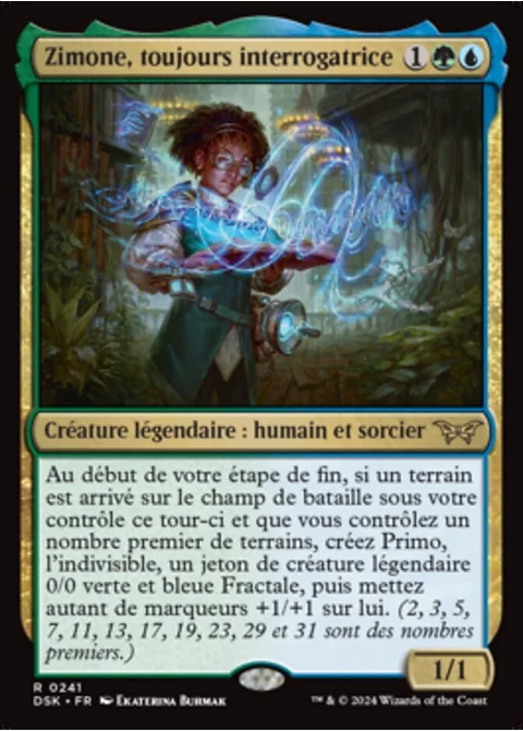 Zimone, toujours interrogatrice