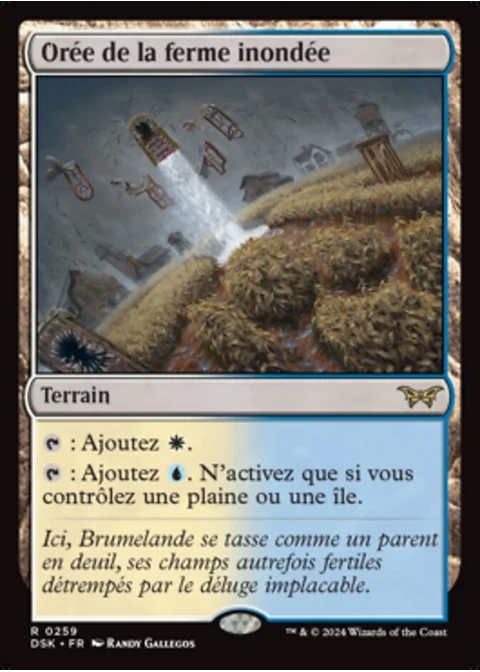 Orée de la ferme inondée