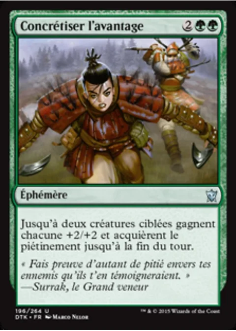 Concrétiser l'avantage