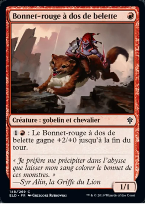 Bonnet-rouge à dos de belette