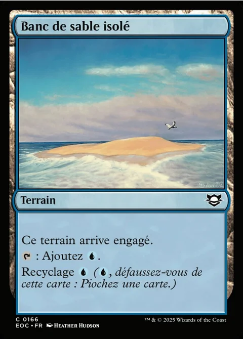 Banc de sable isolé