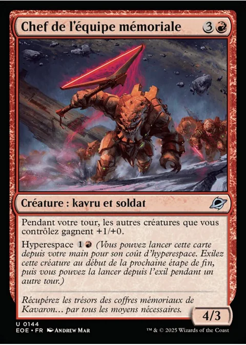 Chef de l'équipe mémoriale