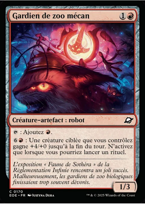Gardien de zoo mécan