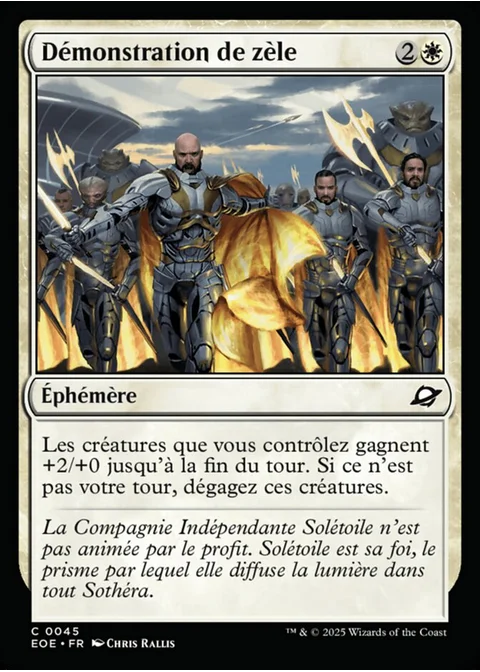 Démonstration de zèle