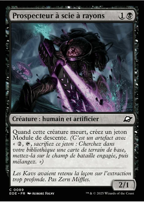 Prospecteur à scie à rayons