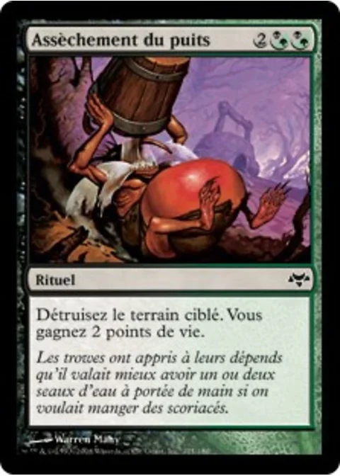 Assèchement du puits