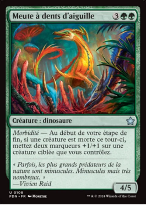 Meute à dents d'aiguille