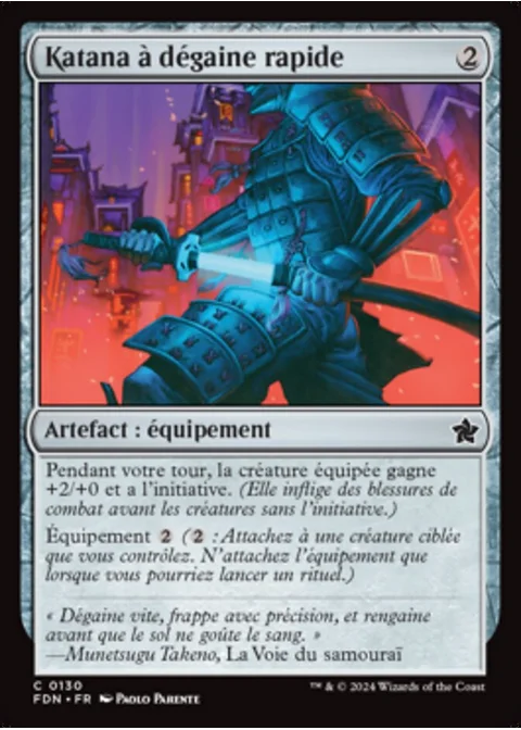 Katana à dégaine rapide