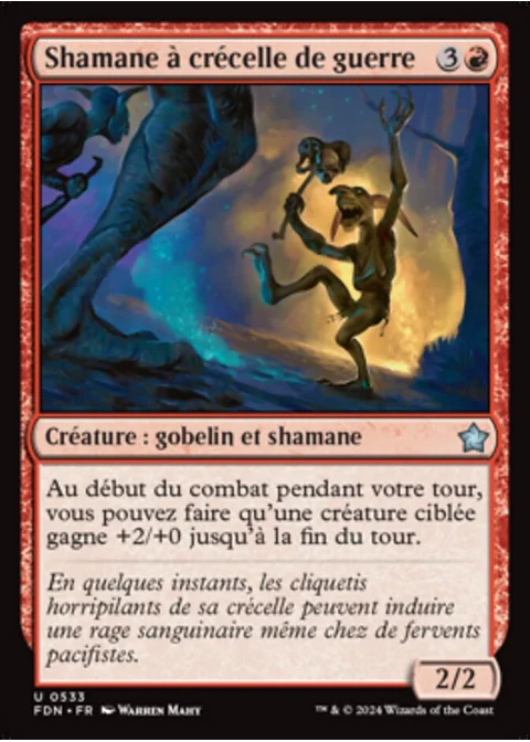 Shamane à crécelle de guerre