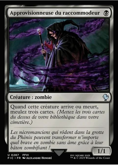 Approvisionneuse du raccommodeur