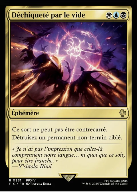 Déchiqueté par le vide