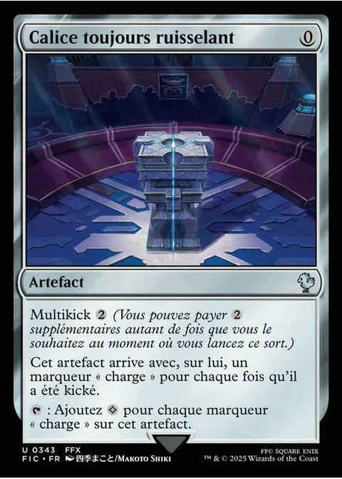 Calice toujours ruisselant