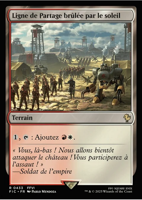 Ligne de Partage brûlée par le soleil