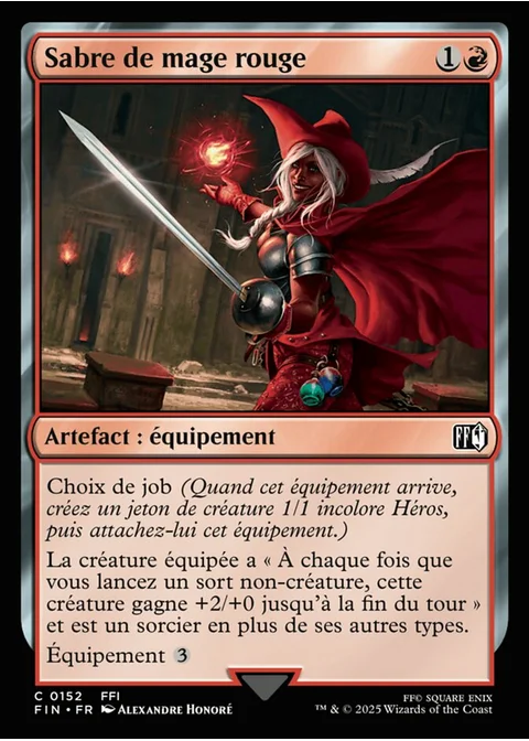 Sabre du mage rouge