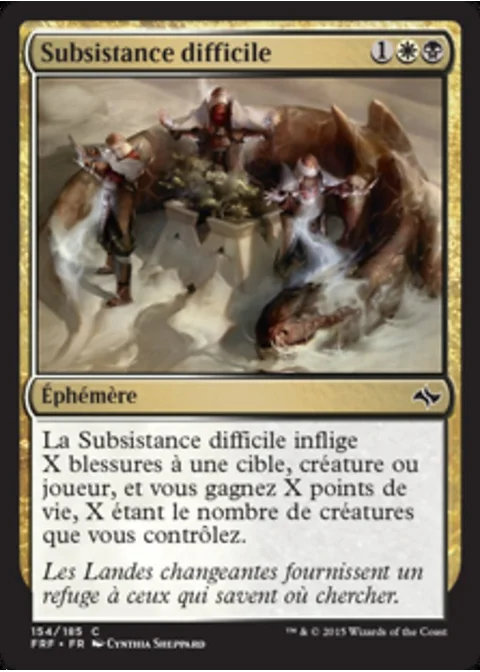 Subsistance difficile