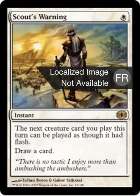 Avertissement de l'éclaireur