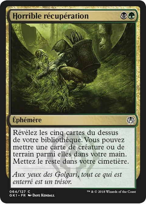 Horrible récupération