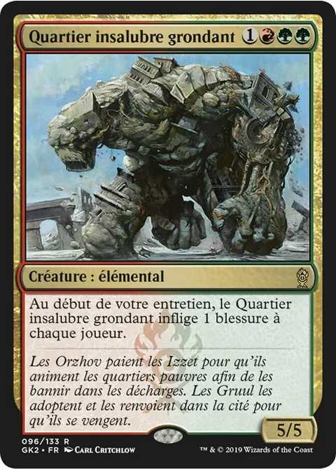 Quartier insalubre grondant