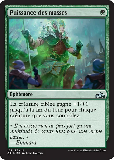 Puissance des masses