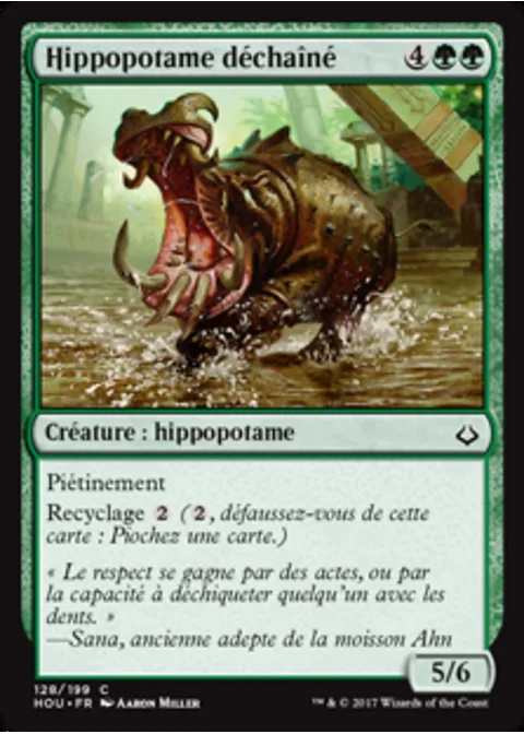Hippopotame déchaîné