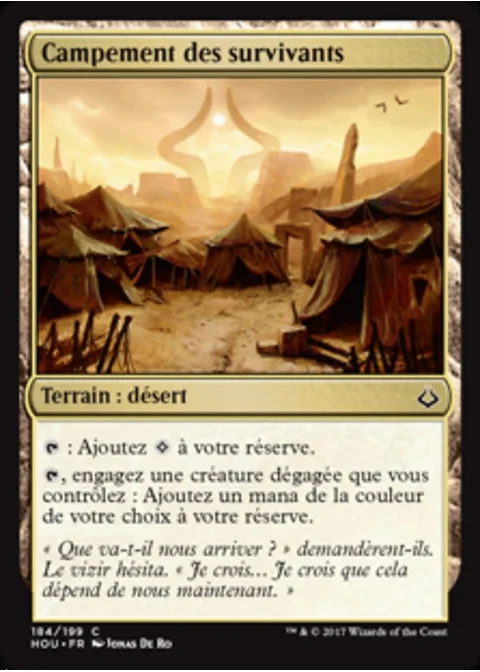 Campement des survivants