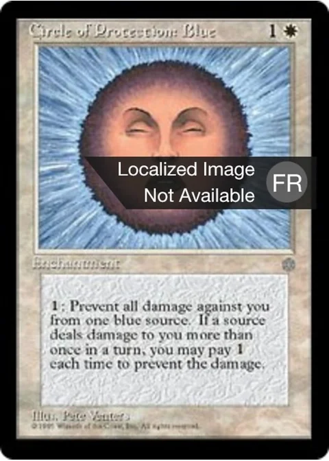 Cercle de protection : bleu