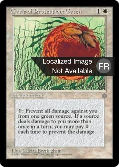 Cercle de protection : vert