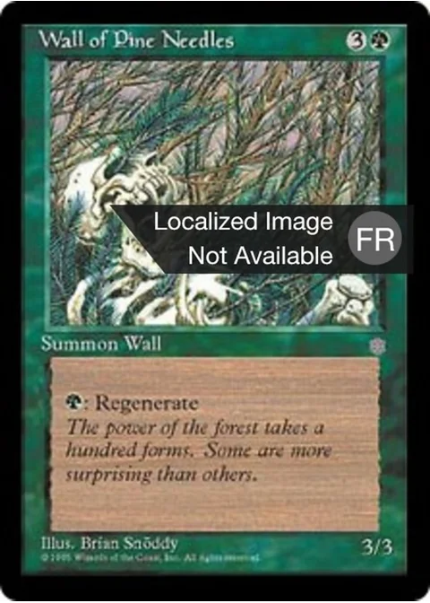 Mur d'aiguilles de pin