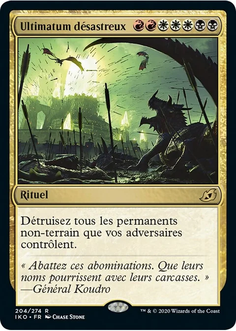 Ultimatum désastreux