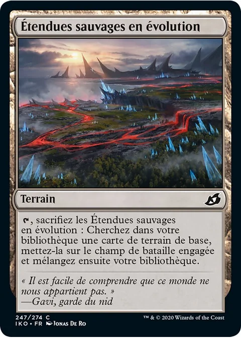 Étendues sauvages en évolution