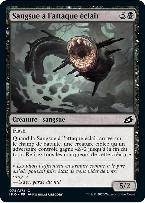 Sangsue à l'attaque éclair